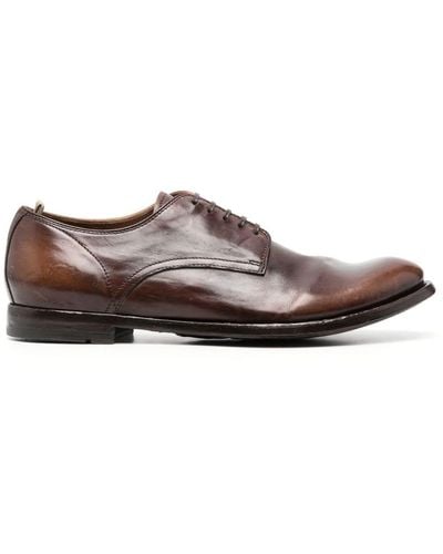 Officine Creative Anatomia Leather Derby Shoes - Brown