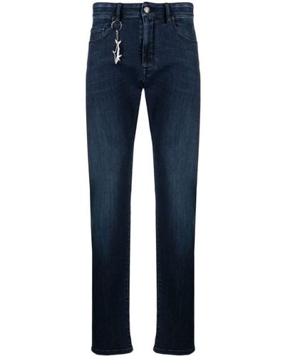 Paul & Shark Logo-embroidered Mid-rise Slim-fit Jeans - Blue