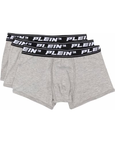 Philipp Plein 3er-Set Shorts mit Logo-Bund - Grau