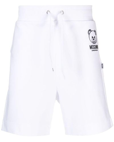 Moschino Short à patch Teddy Bear - Blanc