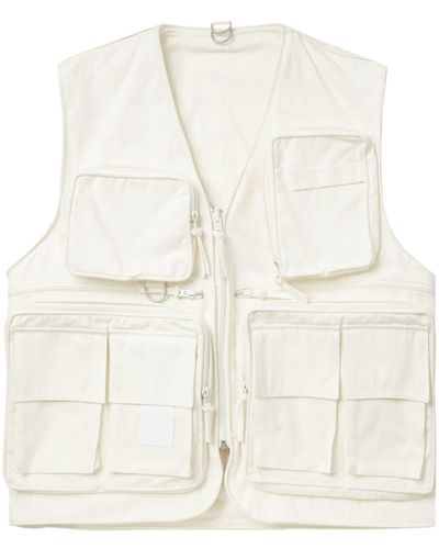 Hed Mayner Multi Pocket Vest - Natural
