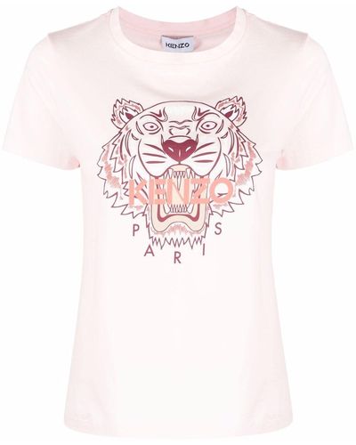 KENZO T-shirt Met Tijgerprint - Meerkleurig