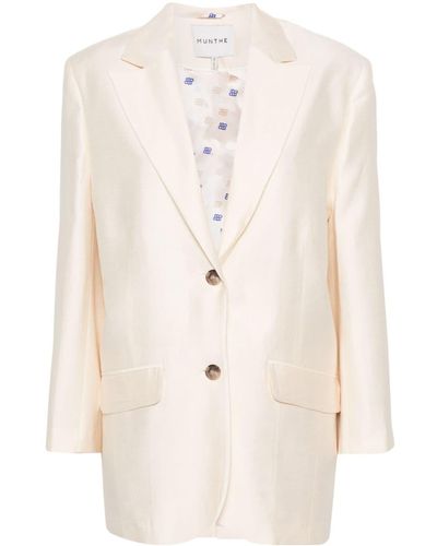 Munthe Manchester Single-breasted Blazer - Natural