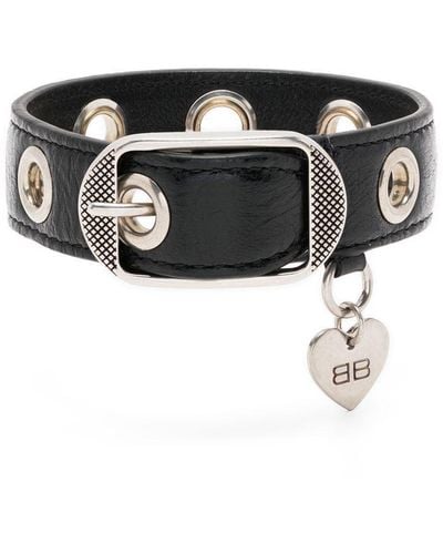 Balenciaga Le Cagole Eyelet-detail Bracelet - Black