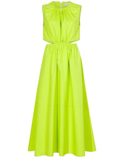 Proenza Schouler Cut-out Poplin Midi Dress - Green