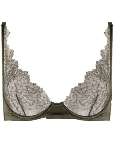 Maison Close Soutien-gorge à détail en dentelle - Gris