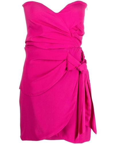 FEDERICA TOSI Ruched Knotted Minidress - Pink