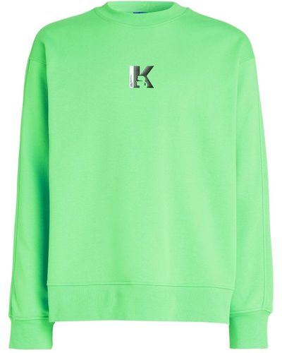 Karl Lagerfeld Klj K Logo-print Sweatshirt - Green
