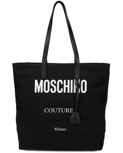 Moschino Handtasche mit Logo - Schwarz