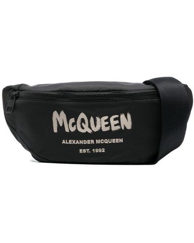 Alexander McQueen Heuptas Met Logoprint - Zwart