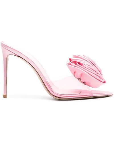 Le Silla Rose 110mm Satin Mules - Pink
