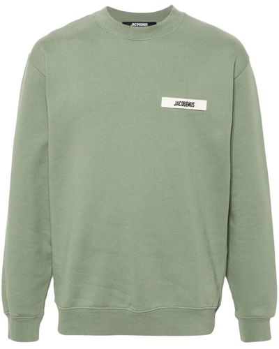 Jacquemus Le Sweatshirt Gros Grain Cotton Sweatshirt - Green