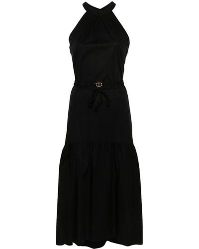 Twin Set ポプリン ドレス - ブラック