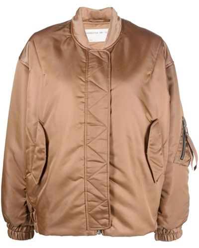 SHOREDITCH SKI CLUB Nisa Zip-up Bomber-jacket - Brown