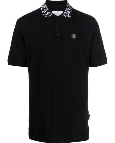 Philipp Plein Tm Short-sleeve Polo Shirt - Black