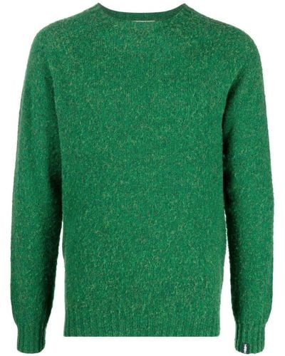 Mackintosh Hutchins Wool Crew-neck Sweater - Green