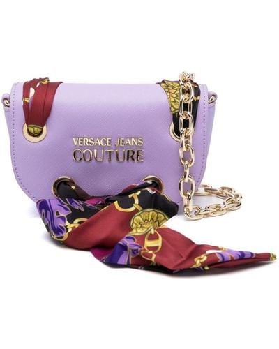 Versace Logo-plaque Shoulder Bag - Purple