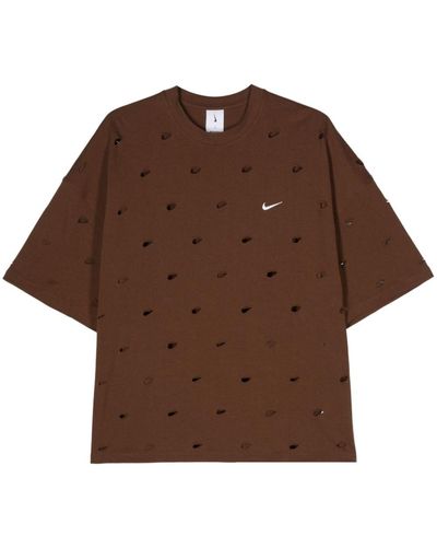 Nike X Jacquemus Swoosh Cotton T-shirt - Brown