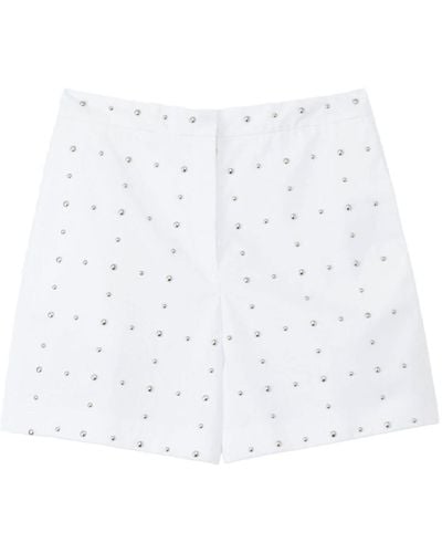 Fabiana Filippi Klassische Shorts mit Nietendetail - Weiß