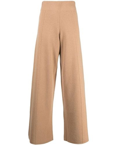 Pringle of Scotland High-waisted Knitted Pants - Natural
