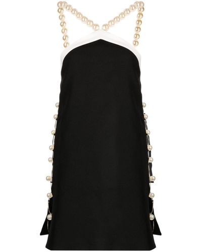 PATBO Pearl-embellished Sleeveless Dress - Black