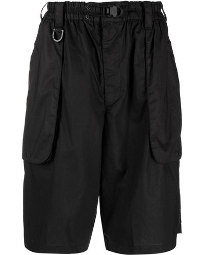 Y-3 Wide-leg Ripstop Shorts - Black