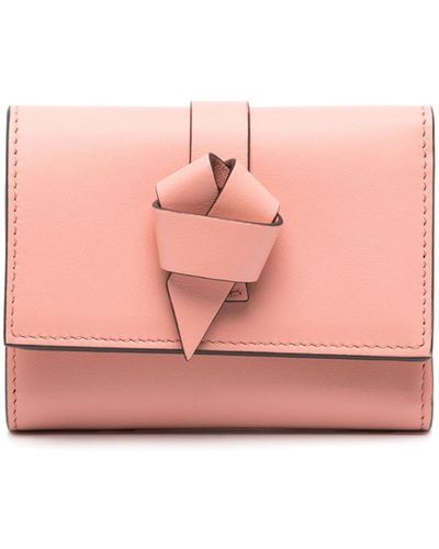 Acne Studios Knot-detail Leather Wallet - Pink