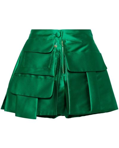 Isabel Sanchis Multi-pockets Mini Shorts - Green
