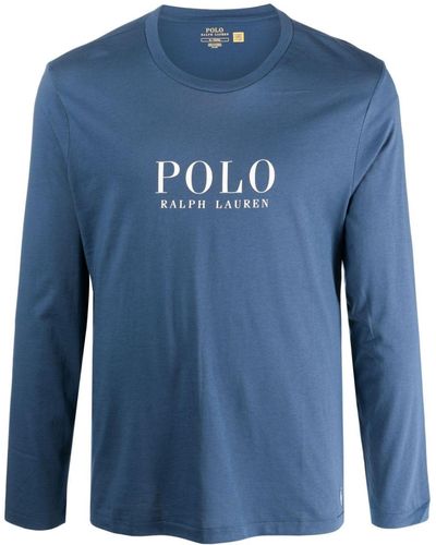 Polo Ralph Lauren T-shirt en coton à logo imprimé - Bleu