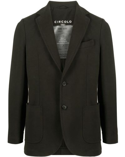 Circolo 1901 Single-breasted Jersey Blazer - Black