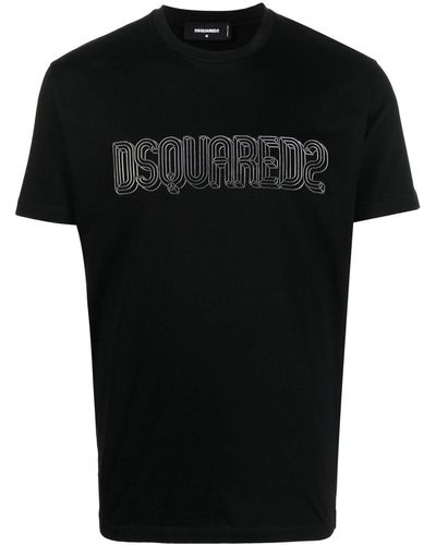 DSquared² Logo-print cotton T-shirt - Negro