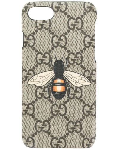 Gucci Gg Supreme Bee Phone Case - Multicolour