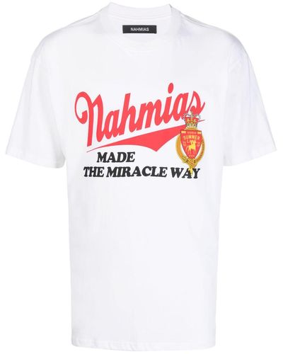 NAHMIAS Logo-print Cotton T-shirt - White