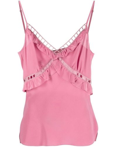 Dorothee Schumacher Silk Strappy Vest Top - Pink