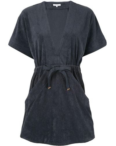 Venroy Terry Towel Mini Dress - Blue