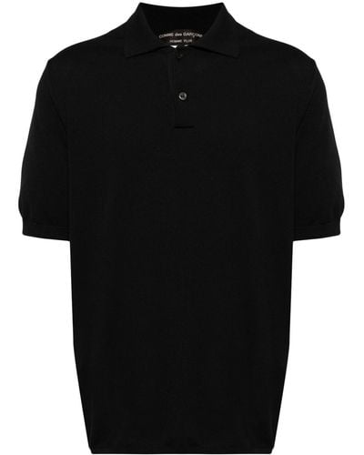 Comme des Garçons Appliqué Back Polo Shirt - Black