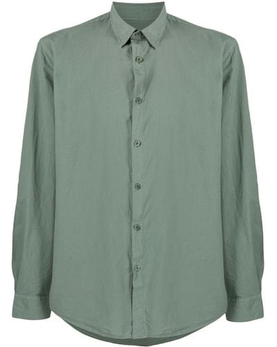 Sunspel Plain Cotton Shirt - Green
