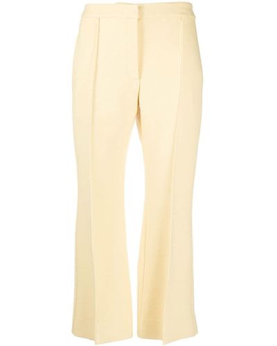 Jil Sander Flared Cropped Trousers - Natural