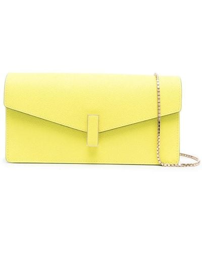 Valextra Iside Leather Clutch - Yellow
