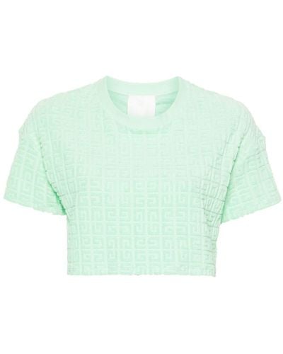 Givenchy 4g-motif Cropped T-shirt - Green