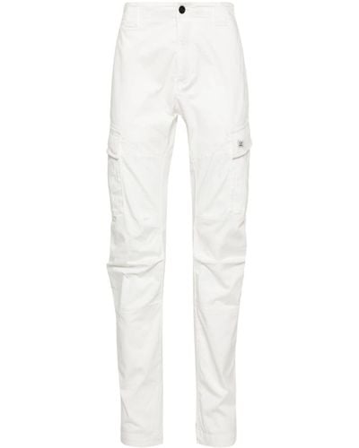 C.P. Company Tapered-leg Cotton Cargo Trousers - White