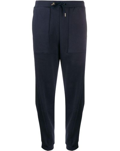 Stella McCartney Pantalones de chándal tapered con cordones - Azul
