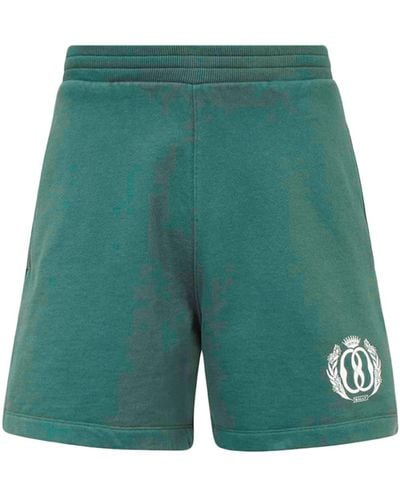 Bally Logo-print Cotton Track Shorts - Green