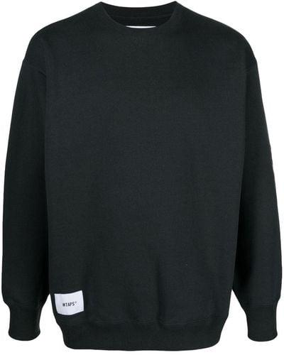 WTAPS Cut&sewn All 01 Cotton Sweatshirt - Black