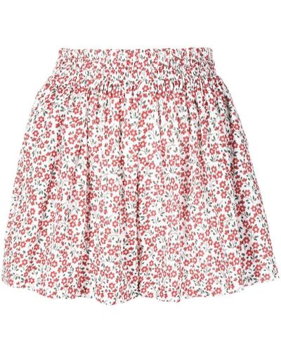 Bambah Pantalones cortos con estampado floral - Rojo