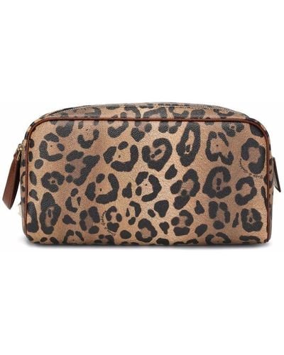 Dolce & Gabbana Leopard-print Wash Bag - Brown
