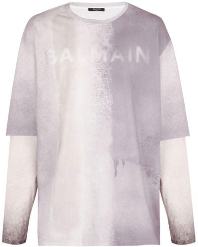 Balmain Logo-print organic cotton T-shirt - Rosa