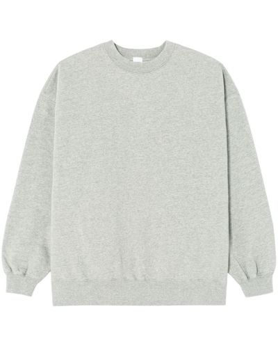 RE/DONE Crew-neck Organic Cotton Sweatshirt - White