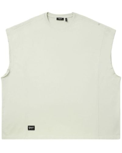 FIVE CM Drop-shoulder Cotton Vest - White