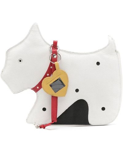 Sarah Chofakian Terrier M Clutch Bag - White